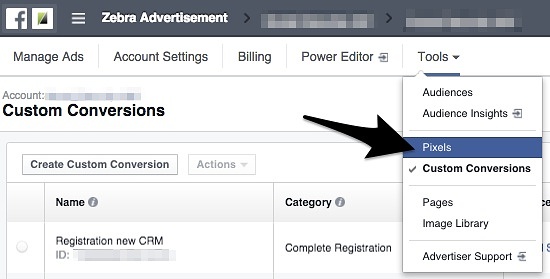 Add Facebook conversion pixel tracking – Cordial Knowledge Base