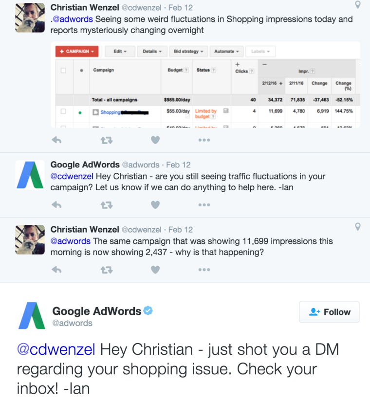 google adwords support