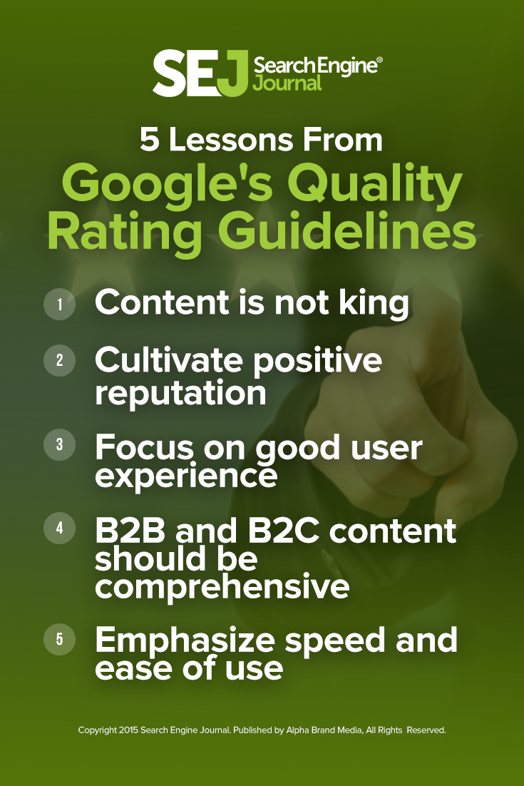 5 Lessons From Google's Quality Rating Guidelines