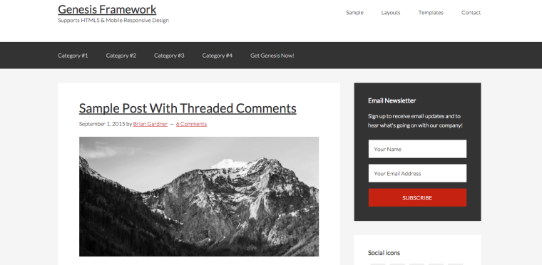 WordPress Genesis Theme Screenshot 