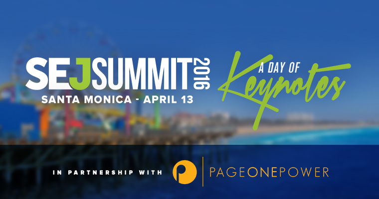 Page One Power to Partner With #SEJSummit 2016