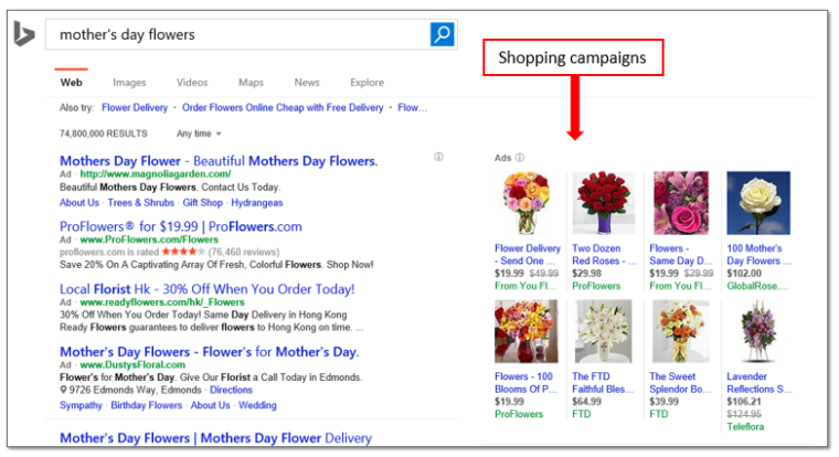 Bing research on Shopping Ads