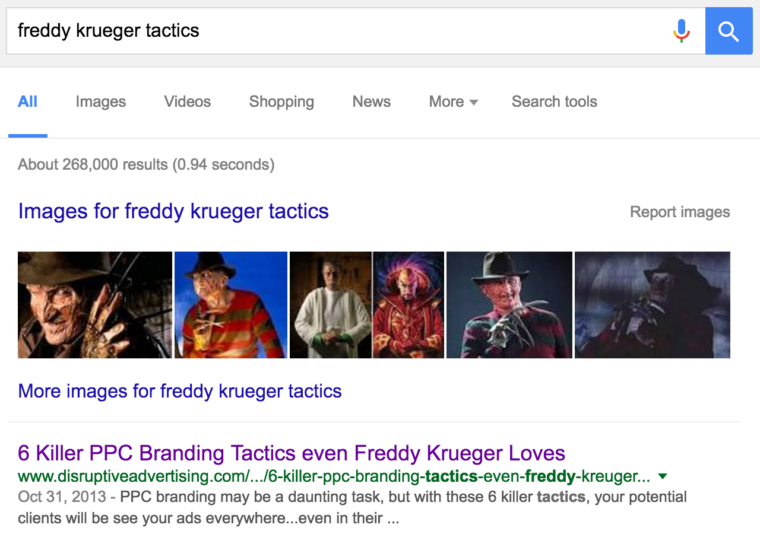 Ranking for Freddy Krueger Tactics