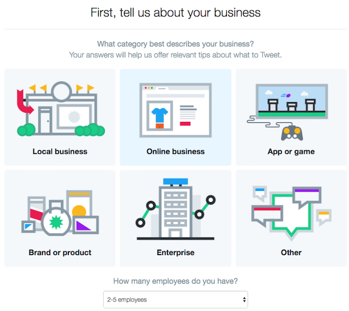 Tell Twitter about your business