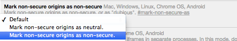 Google Chrome Mark As Non-Secure