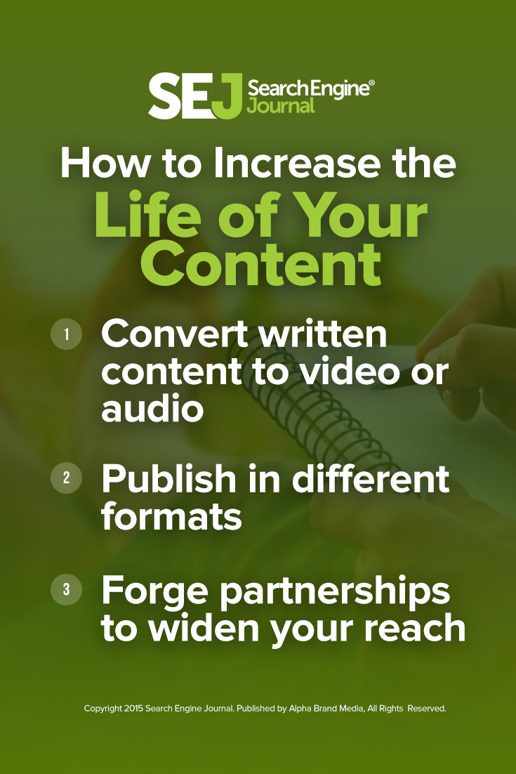 How to Increase the Life of Your Content