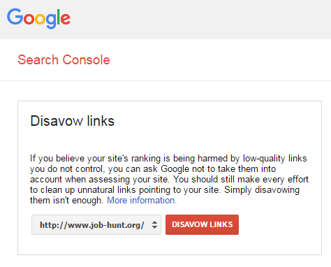 Google's Disavow Tool