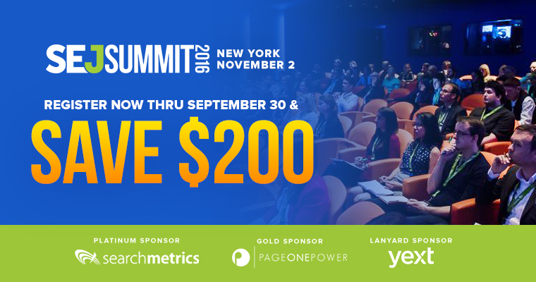 Get Your Early Bird Tickets Now for #SEJSummit New York!