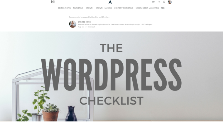 the wordpress checklist medium header image