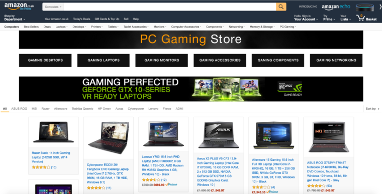 Amazon Gaming Laptops