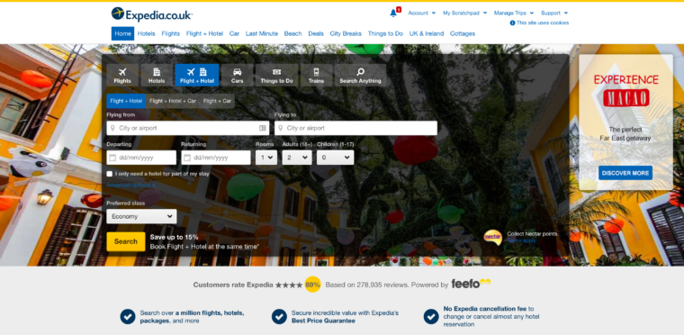 Expedia Site Search