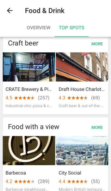 Google Trips London Food & Drink
