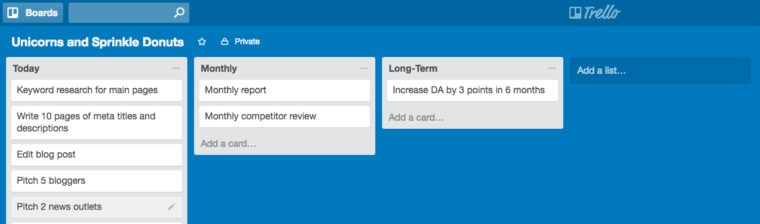 trello small wins