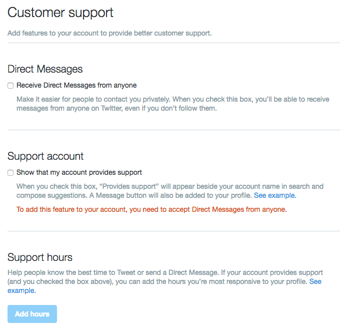 Twitter Customer Support