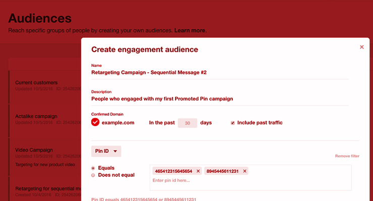 Pinterest retargeting