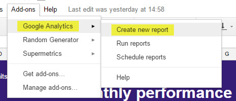 create report