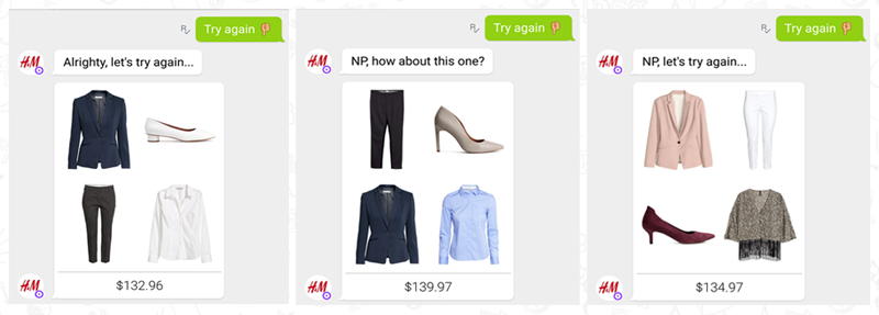 H&M Kik Bot Messages