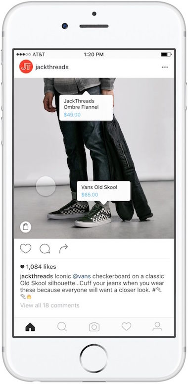 Instagram product tags