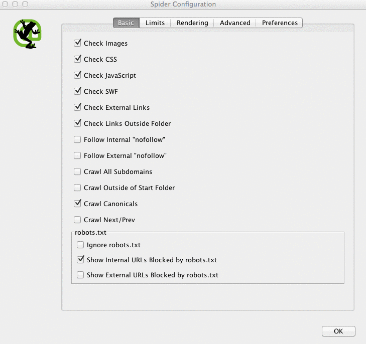 robots txt in screaming frog | SEJ