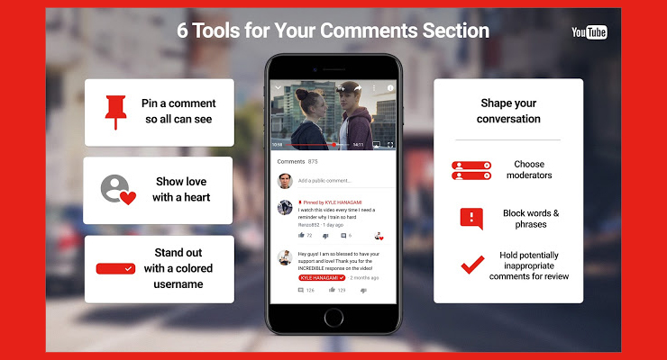 YouTube comments section tools