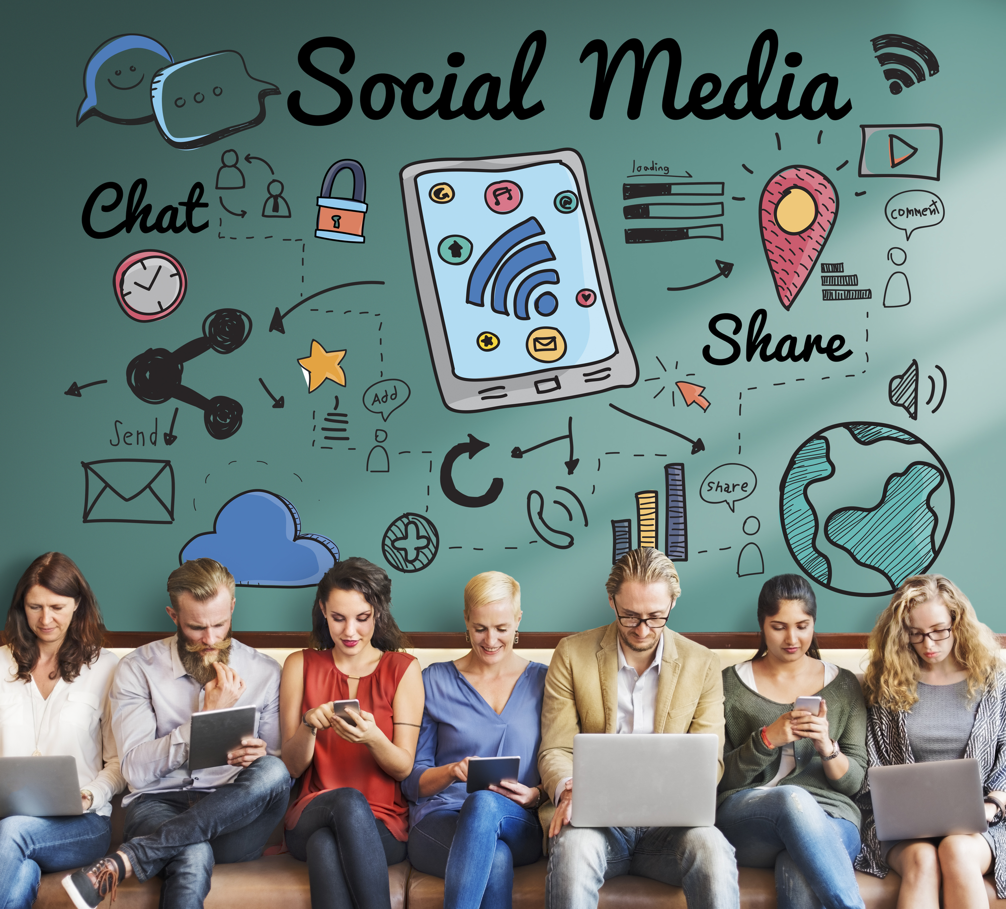 Social Media Networking Global Communications Connection Concept
