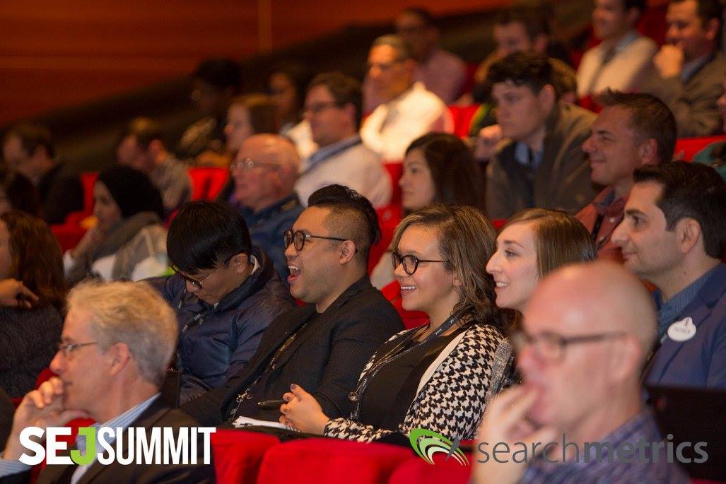 Image of audience laughing during session at SEJ Summit 2016 New York City