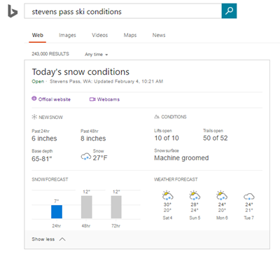 How’s the Weather? Find Out With Bing’s Advanced Weather Answers
