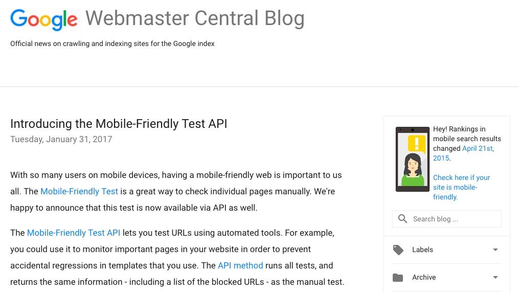 Google Webmaster Central Blog