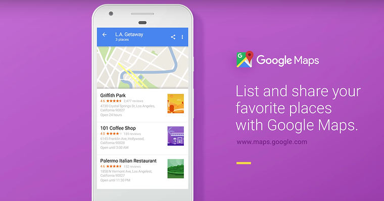 Google Maps Update: Create and Share Lists of Favorite Places