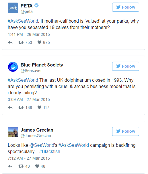 AskSeaWorld campaign on twitter by SeaWorld