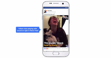 Facebook Turns on Video Sound in News Feed