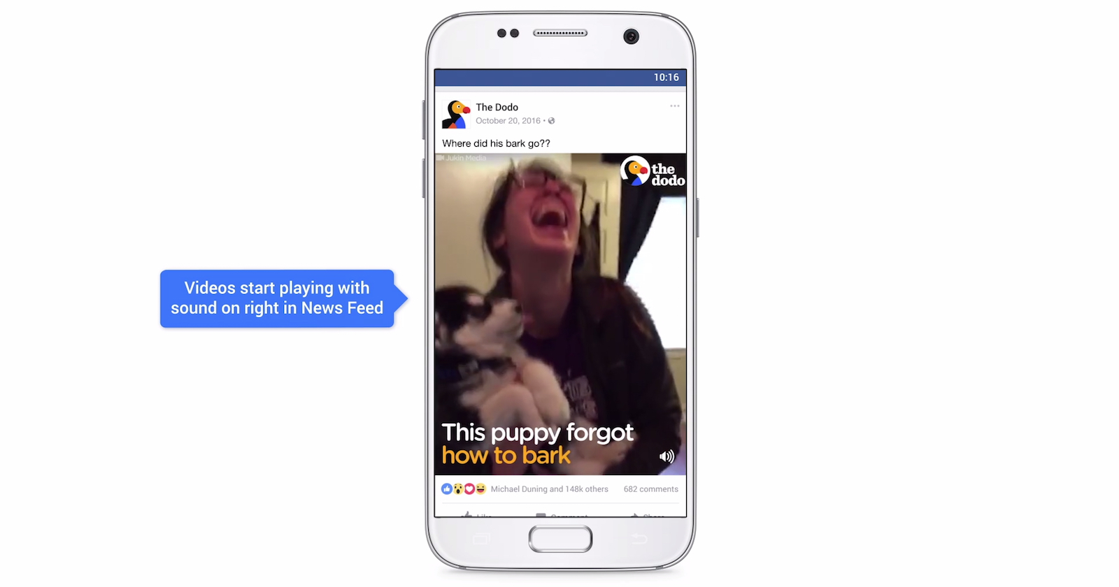 Facebook videos sound on