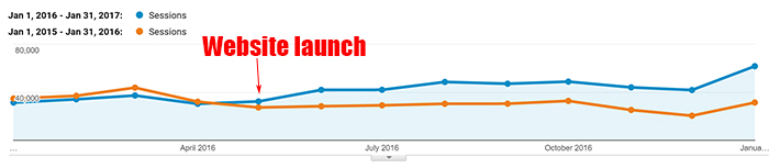 Continuing increase in organic traffic 