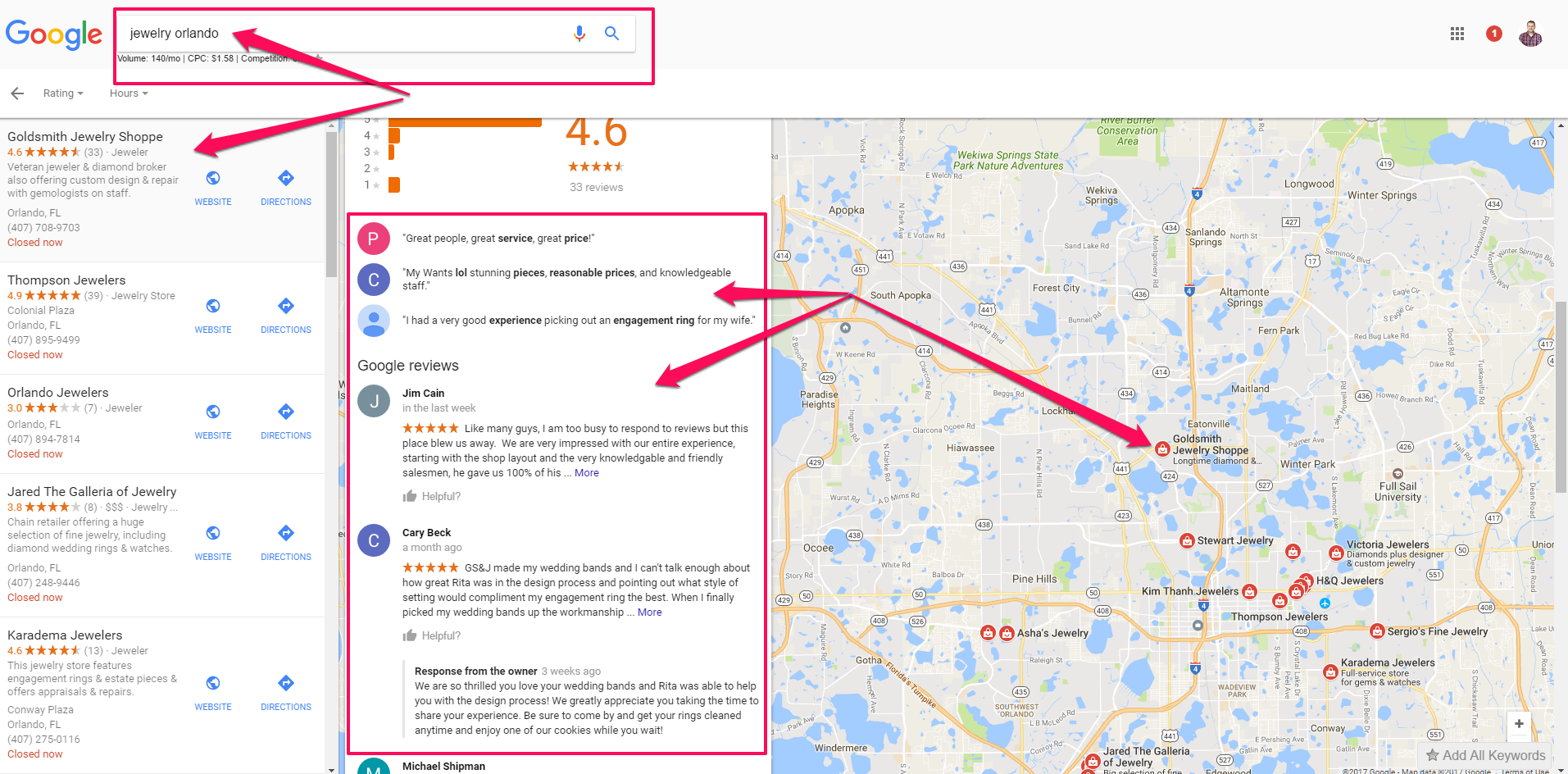 customer reviews local seo strategy