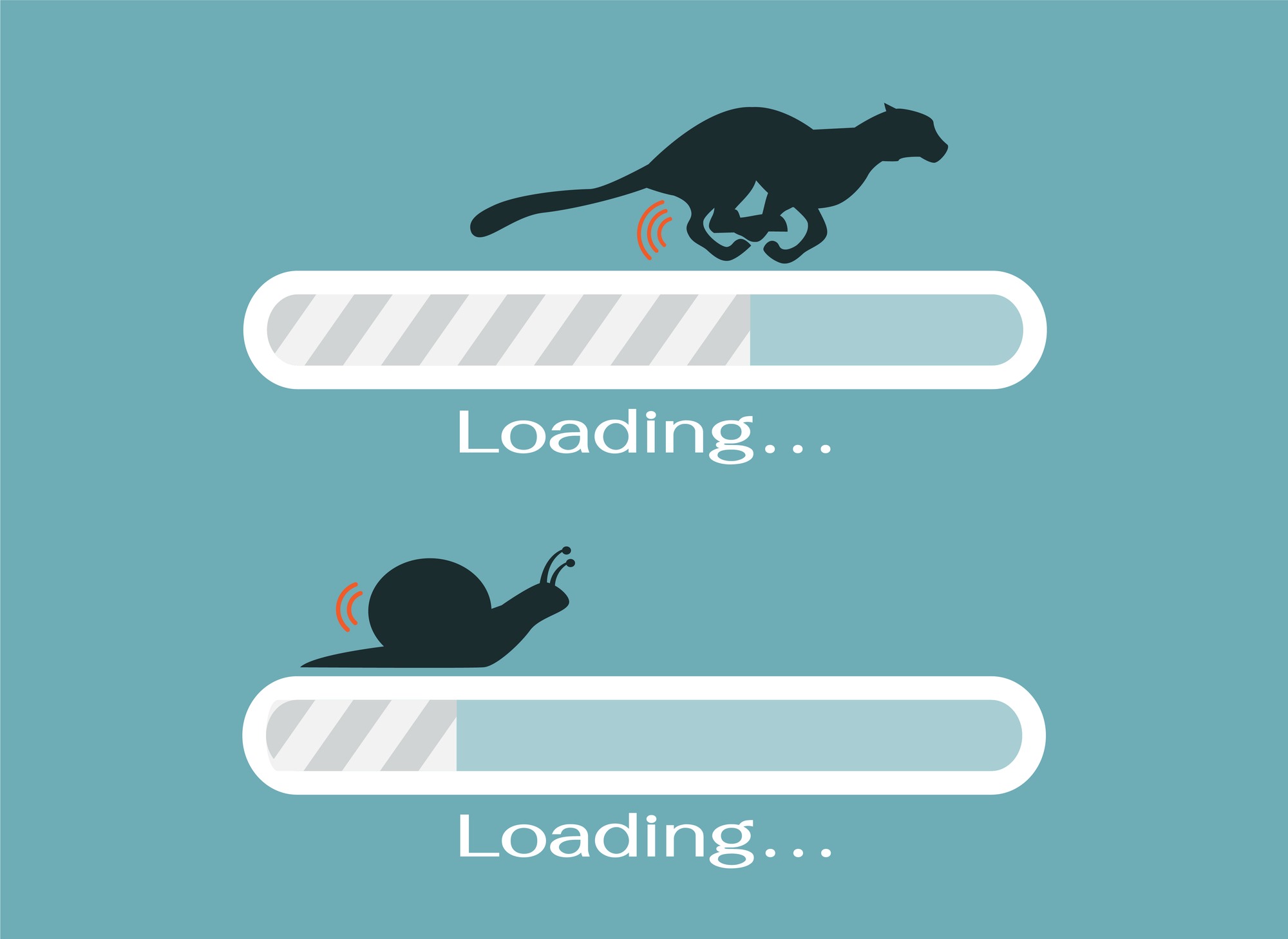 Fast and slow progress loading bar