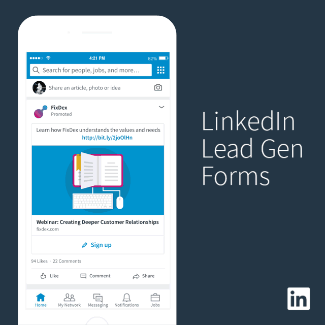 LinkedIn Launches Lead Gen Forms