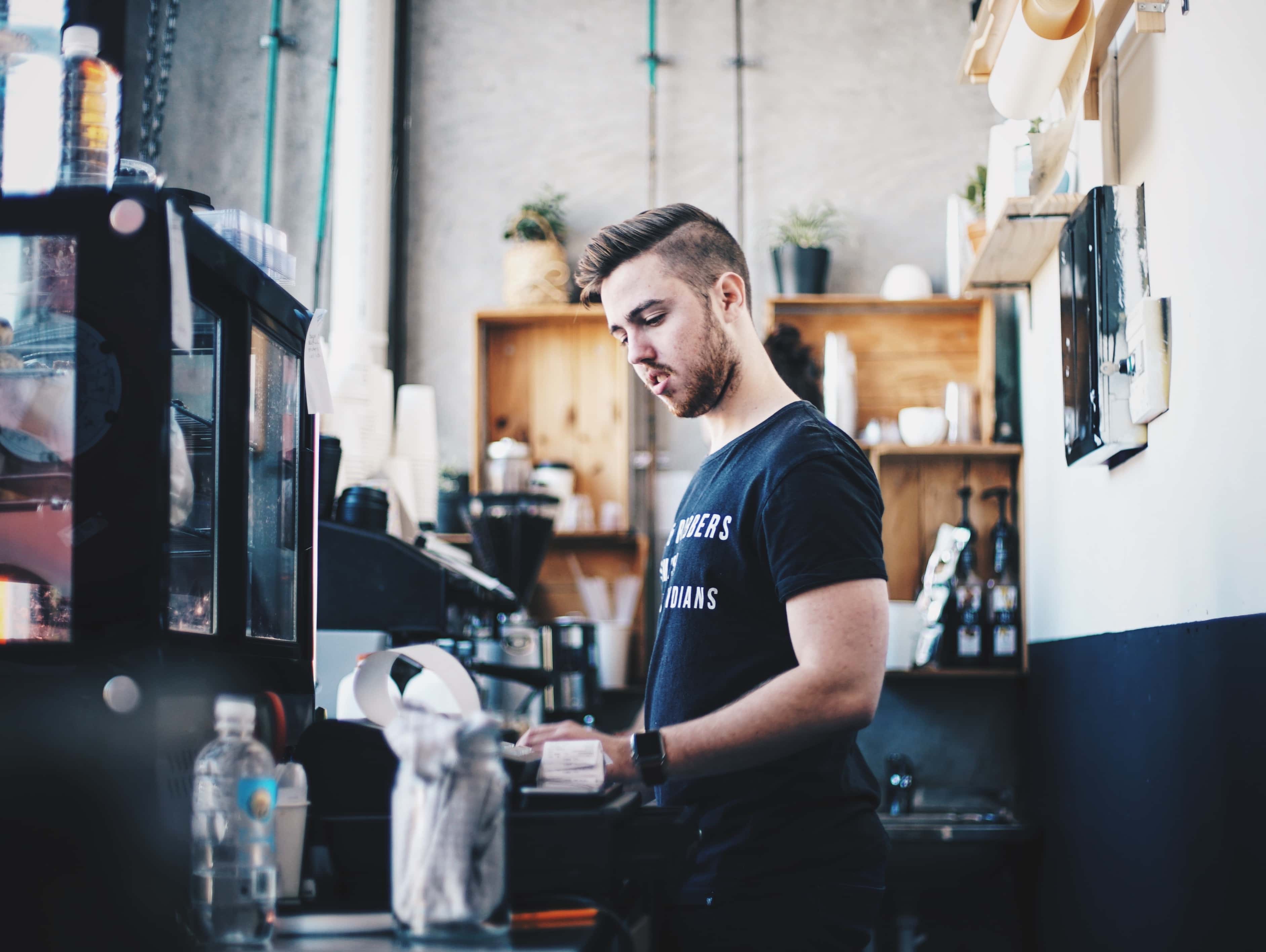 Coffee shop cashier 