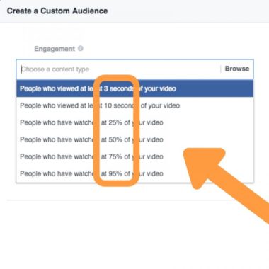 Refine custom audience on Facebook based on how long they watched your videos