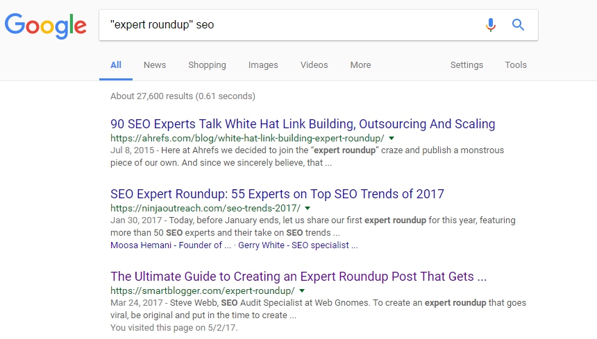 expert roundup article search results