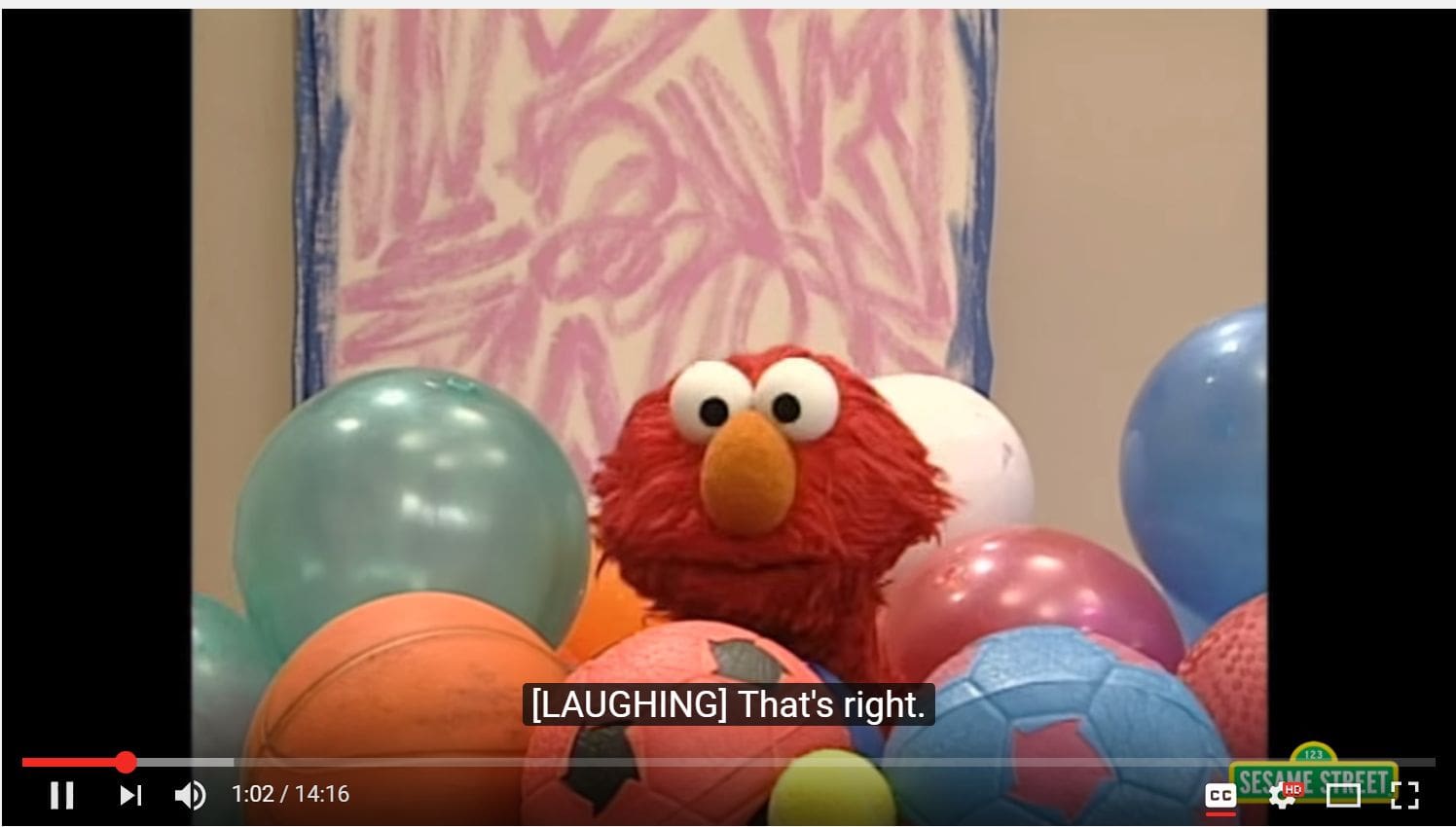 Sesame Street videos that have captions are helpful for those who cannot see them.