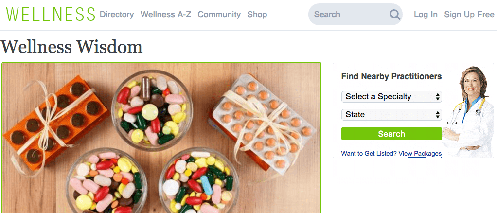 Wellness.com home page