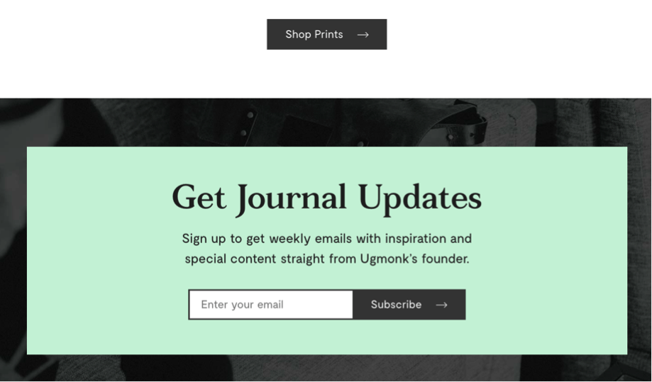 Sample of good design for subscriptions