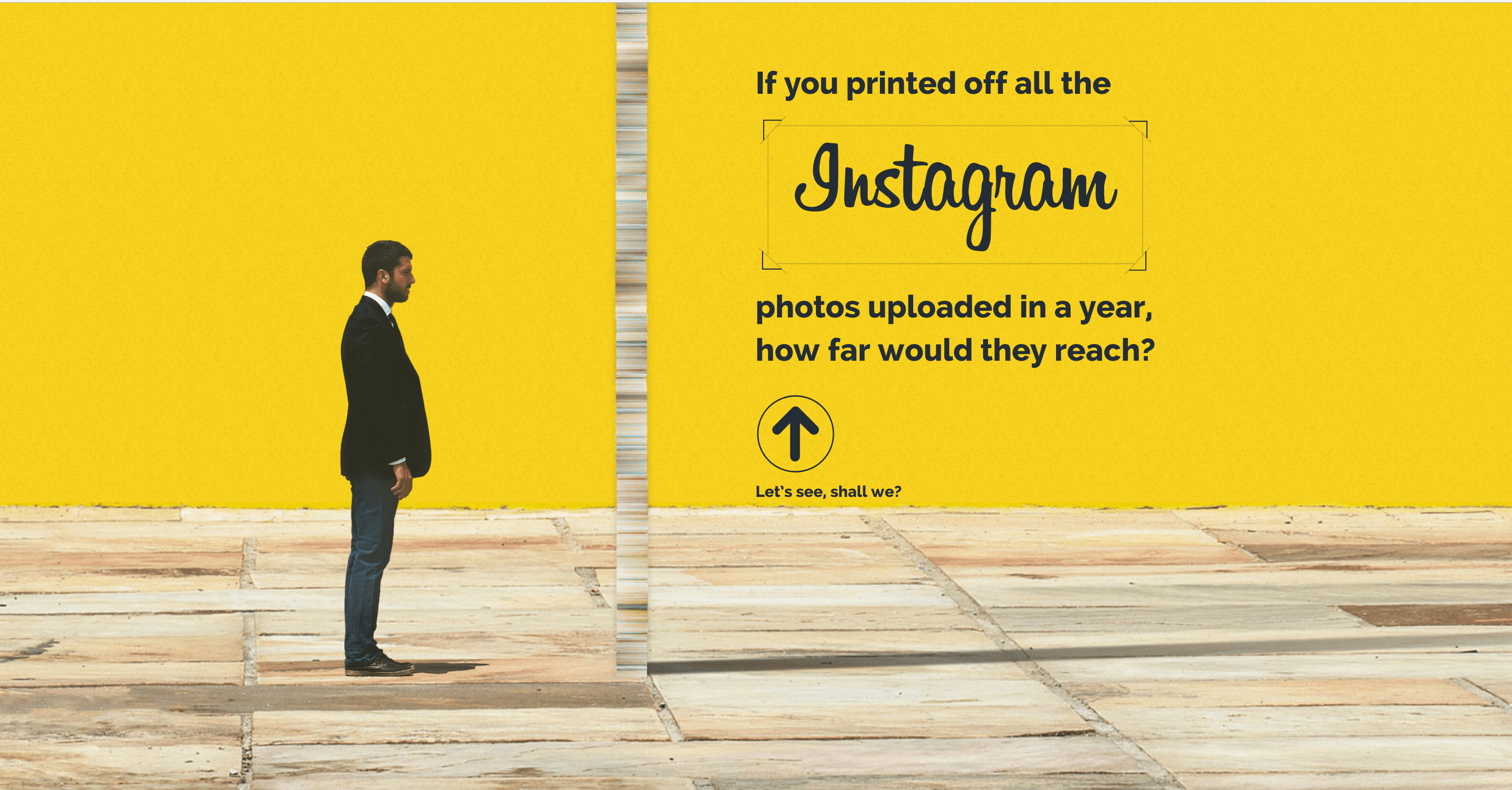 'If You Printed All The Instagram Pics Uploaded in a Year...' Screenshot