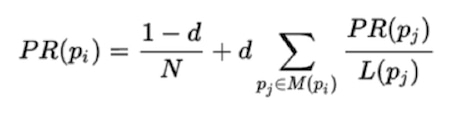 PageRank formula