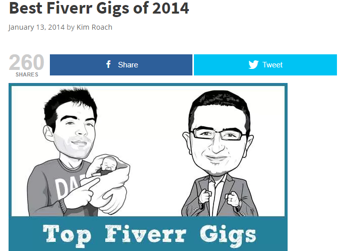 Best Fiverr Gigs of 2014 Screenshot