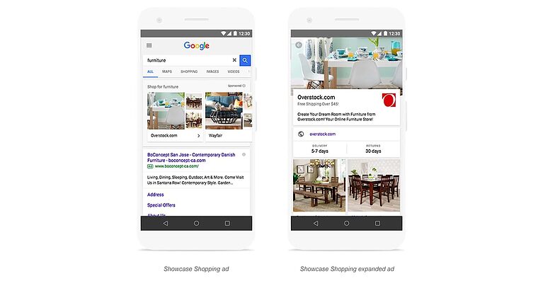 Google AdWords’ Showcase Shopping Ads Can Display Collections of Products