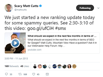 Matt Cutts - Announcement of Payday Loans Algorithm