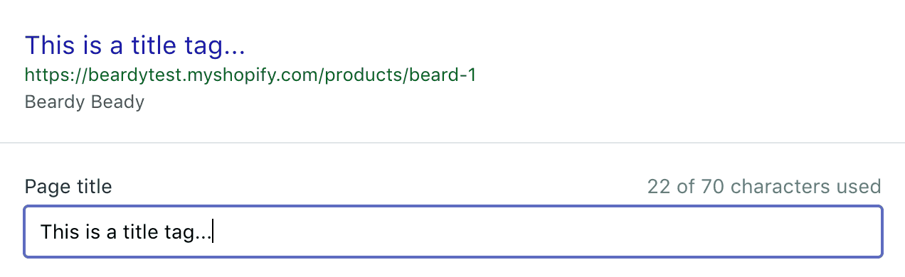 Shopify Title Tag