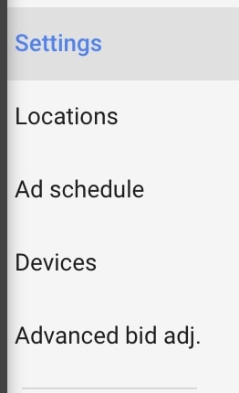 AdWords additional settings