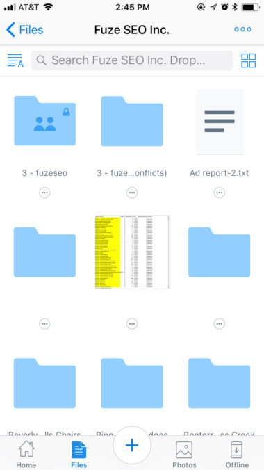 Dropbox Mobile App